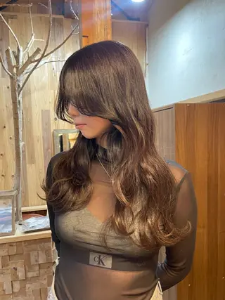 ロング カラー 大村 日向子のヘアスタイル