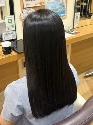ロング 🫧縮毛矯正/透明感 カラー🎀みずきのヘアスタイル