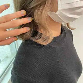 ミディアム カラー ヘアアレンジ 透明感カラー/ レイヤー　YUKAのヘアスタイル