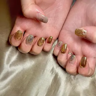 セミロング カラー パーマ ヘアアレンジ メンズ キッズ ネイル マツエク・マツパ アイブロウ el. by Aoのネイルデザイン