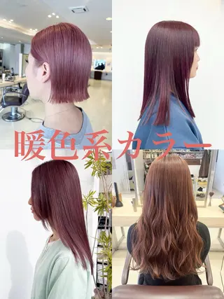 ミディアム カラー カラー∫カット∫ 髪質改善🤍MIKUのヘアスタイル