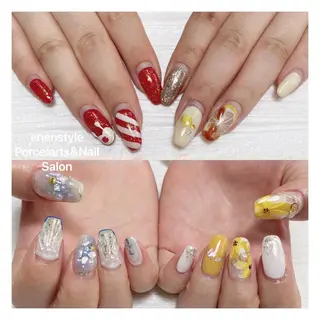 ミディアム ネイル 🐾enen style 🐾のネイルデザイン
