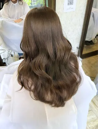 ロング カラー miyu♡̷̷ 韓国ヘア/顔まわりのヘアスタイル