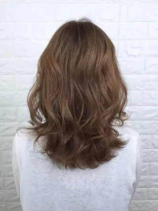 ミディアム カラー 髪質改善縮毛矯正 美容師✂️山崎竜二のヘアスタイル