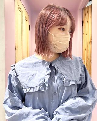 ミディアム カラー パーマ ヘアアレンジ 🫧赤み消し＊艶髪 nanami🫧のヘアスタイル