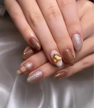 ミディアム ネイル BELLUNA Mizuki❤︎のネイルデザイン