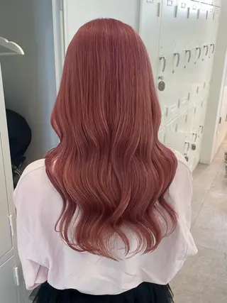 ロング カラー ブリーチなしダブル ブリーチカラー優海のヘアスタイル