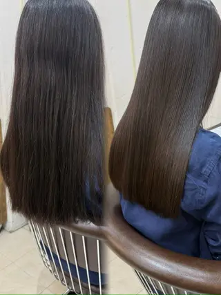 ロング 地毛風ストレート 早坂裕真のヘアスタイル