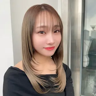 ロング カラー ✨縮毛矯正　韓国ヘア レイヤー✨大濱快斗のヘアスタイル