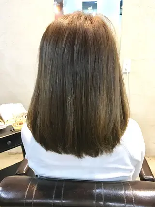 ミディアム カラー メンズカットパーマ 似合わせカット 小林のヘアスタイル