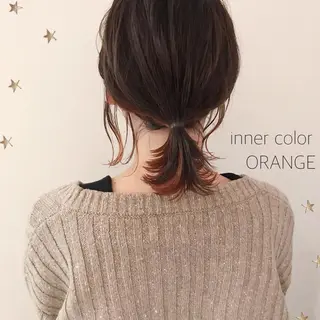 ミディアム カラー 市川 千夏のヘアスタイル