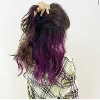 セミロング アダチ コウスケのヘアスタイル