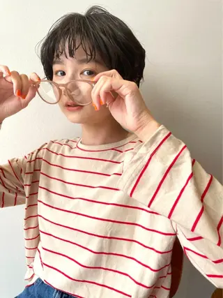 ショート BLOCK hair makeのヘアスタイル