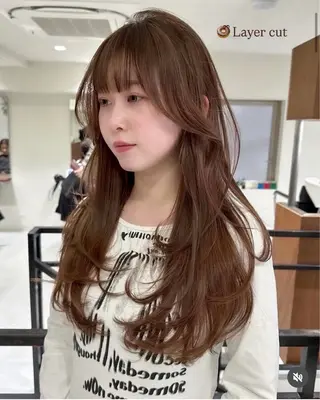 ロング カラー 🎀 レイヤーカット カラー / 錦糸町のヘアスタイル