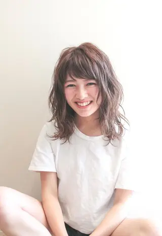 ミディアム カラー パーマ 🌈限定価格🌈 鈴木 瑛輔のヘアスタイル
