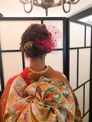 ミディアム ヘアアレンジ 木川 愛子のヘアスタイル