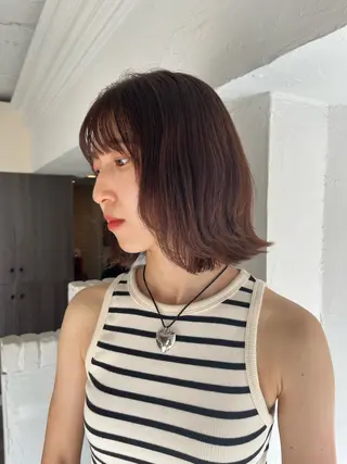 ショート カラー ヘアアレンジ 恵比寿｜眠れる ヘッドスパchacoのヘアスタイル
