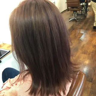 ミディアム カラー 縮毛矯正&髪質改善 ⭐️OGUのヘアスタイル