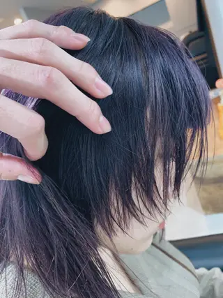 セミロング カラー ヘアアレンジ ボブパーマコテ巻き風 パーマNo1深江秀平のヘアスタイル
