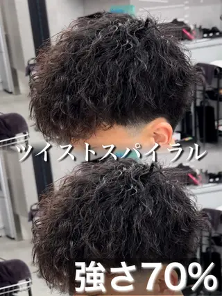 パーマ メンズ ツイスパ/シャドウ MANARUのヘアスタイル