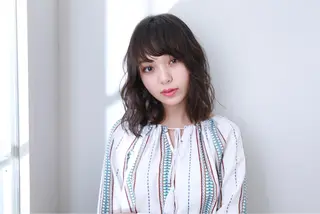セミロング カラー パーマ 可愛いを作る神 ナオヒロのヘアスタイル