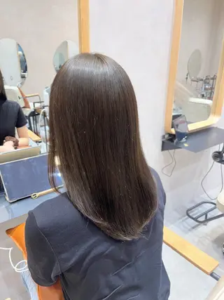 カラー ひなこ♡縮毛矯正/ 艶カラー🤍透明感のヘアスタイル