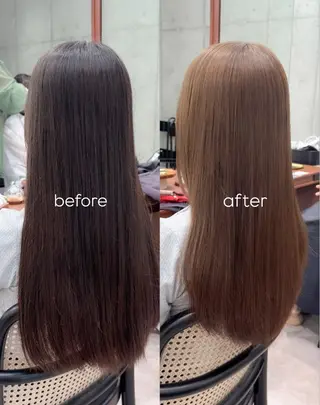 ロング カラー ヘアアレンジ 立川レイヤー 透明感カラーaoiのヘアスタイル