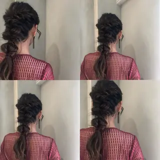 ロング ヘアアレンジ カジュアルを女っぽく 𝗮𝘆𝗮𝗰𝗼のヘアスタイル