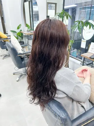ロング カラー パーマ 艶カラー/ヘッドスパ ✨Ayariのヘアスタイル