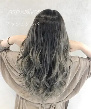 セミロング カラー 🦋シールエクステ /韓国/リアラ🦋のヘアスタイル