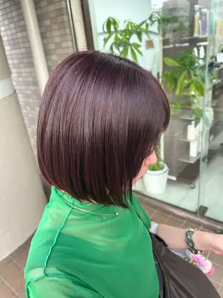 ミディアム ハタエクルミ/辻堂 /ワンカラー🍀*゜のヘアスタイル