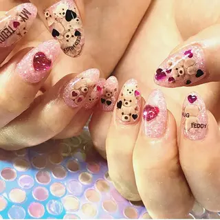 ネイル 渋谷／チップ長さ出し 👑アプレgel-xのネイルデザイン