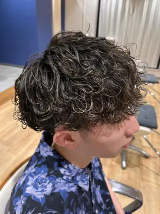 ショート パーマ メンズ メンズサロン LiGKAITO🦖のヘアスタイル