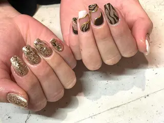 ネイル 韓国/ワンホン/長さ 出しつけ放題🎀のネイルデザイン
