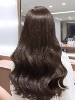ロング カラー 🍒モテ暖色カラー × うる艶✧ ゆなのヘアスタイル