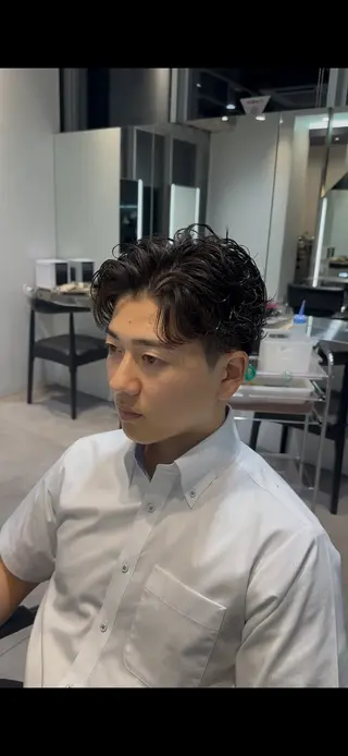ショート パーマ メンズ 似合わせパーマ🔥 河浪 大智のヘアスタイル