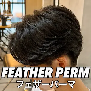 ショート パーマ メンズ シャドウ ツイスパ ニュアンス小形のヘアスタイル
