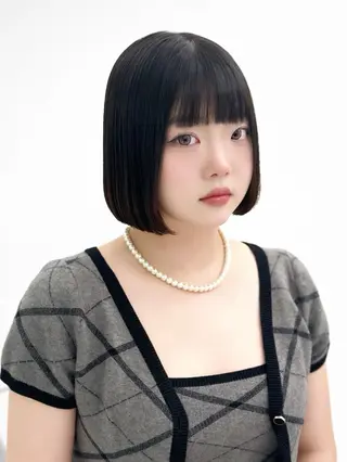 ショート カラー ヘアアレンジ 縮毛矯正🤍 盛れるボブ/ひかりのヘアスタイル