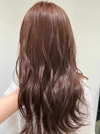 セミロング カラー 【暖色カラー特化】 中山由梨のヘアスタイル