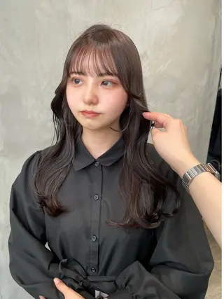 セミロング カラー レイヤー似合わせ 透明感カラーりきやのヘアスタイル