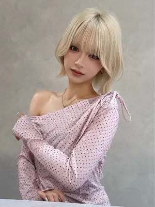 ミディアム カラー MAIKA💞透明感 カラーモデル募集中のヘアスタイル