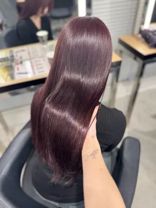 セミロング カラー ヘアアレンジ 🤍淡色ピンク&ラベ ンダーYUKI🤍のヘアスタイル