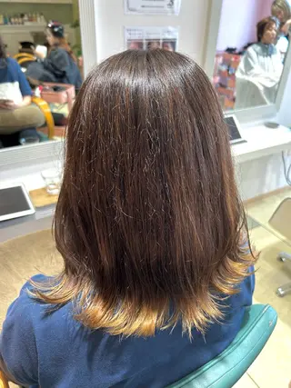 ミディアム カラー 🩷愛咲🩷レイヤー /透明感カラーのヘアスタイル