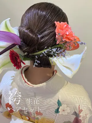 セミロング ボウ🪞ヘアセット /メイク/マツパのマツエク・マツパデザイン