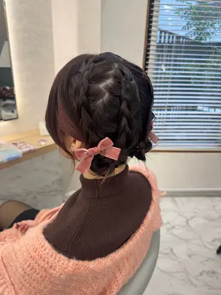 ショート ヘアアレンジ 韓国/アイドルヘア 🎀みづきのヘアスタイル