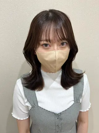 ミディアム カラー 外国人対応 佐久間のヘアスタイル
