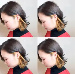 ミディアム カラー レイヤー×艶髪特化 マネージャー安藤光司のヘアスタイル