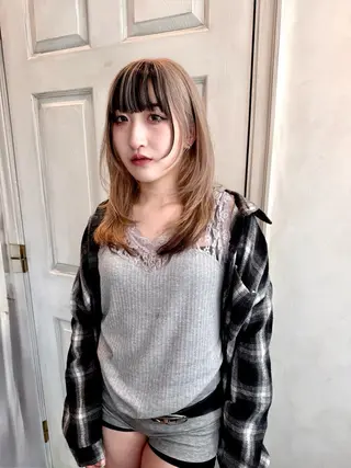 セミロング カラー 🉐学生&U24🉐 ミニモ限定🤩千田のヘアスタイル