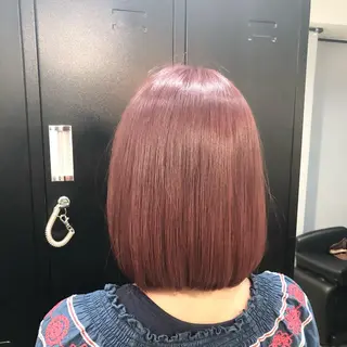 ミディアム カラー 髪質改善で 憧れの潤艶美髪にのヘアスタイル