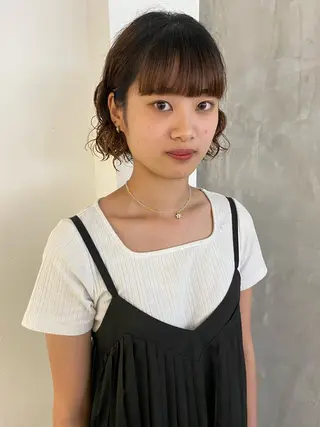 ショート パーマ 森貴裕/ニュアンス パーマ/オリーブのヘアスタイル